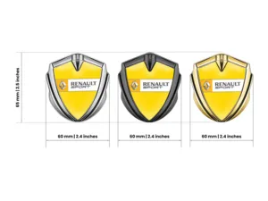 Renault Badge Self Adhesive Luxury Design Shiny Metal